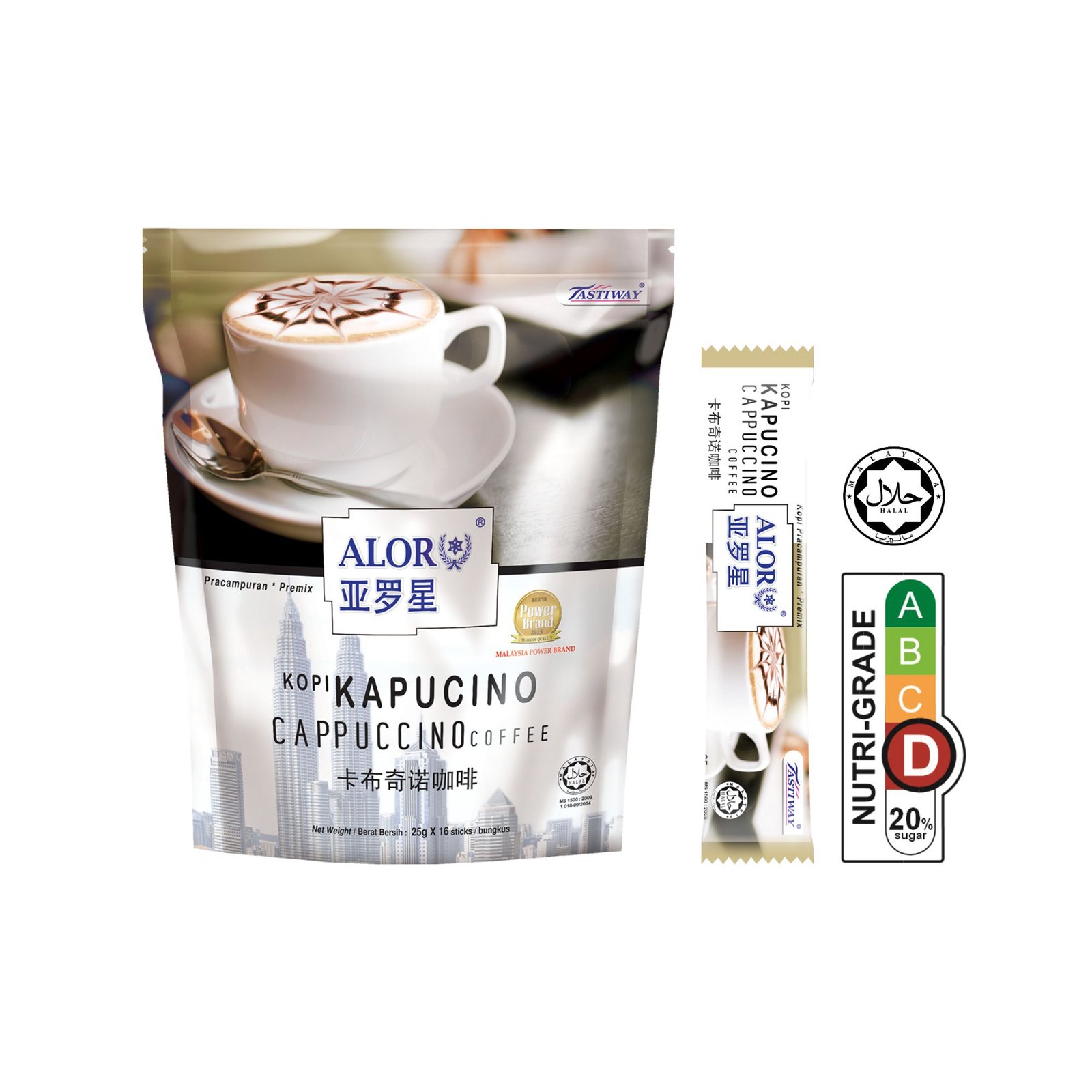 Alor Cappuccino Coffee 25g x 16 sac