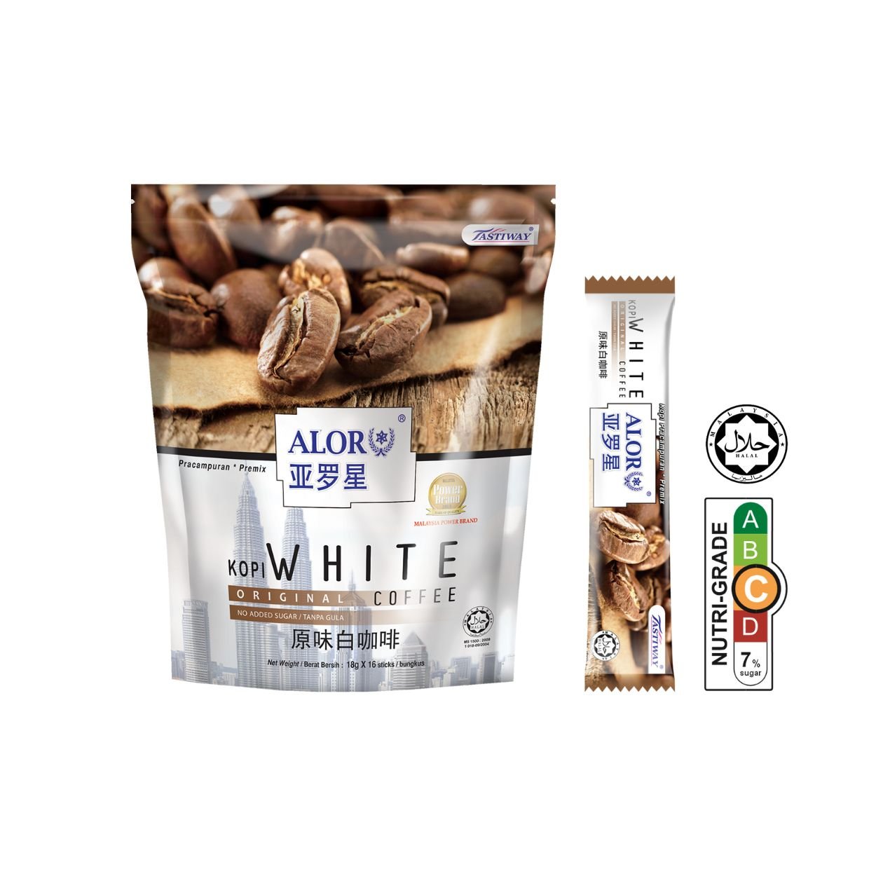 Alor Original White Coffee (2 in 1) 18g x 16 sac