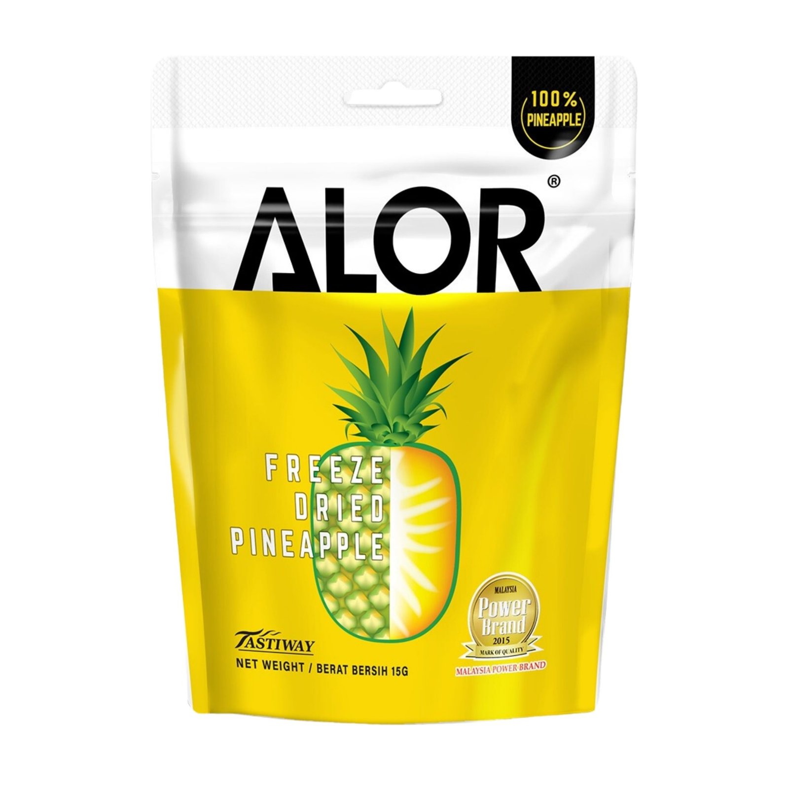 Alor20Pineapple20Front.jpg Alor Freeze Dried Pineapple 15g - Image 1