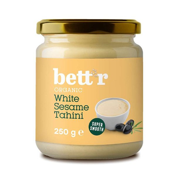 Bett'r-Organic-White-Sesame-Tahini-250g Bett'r Organic White Sesame Tahini 250g - Image 1