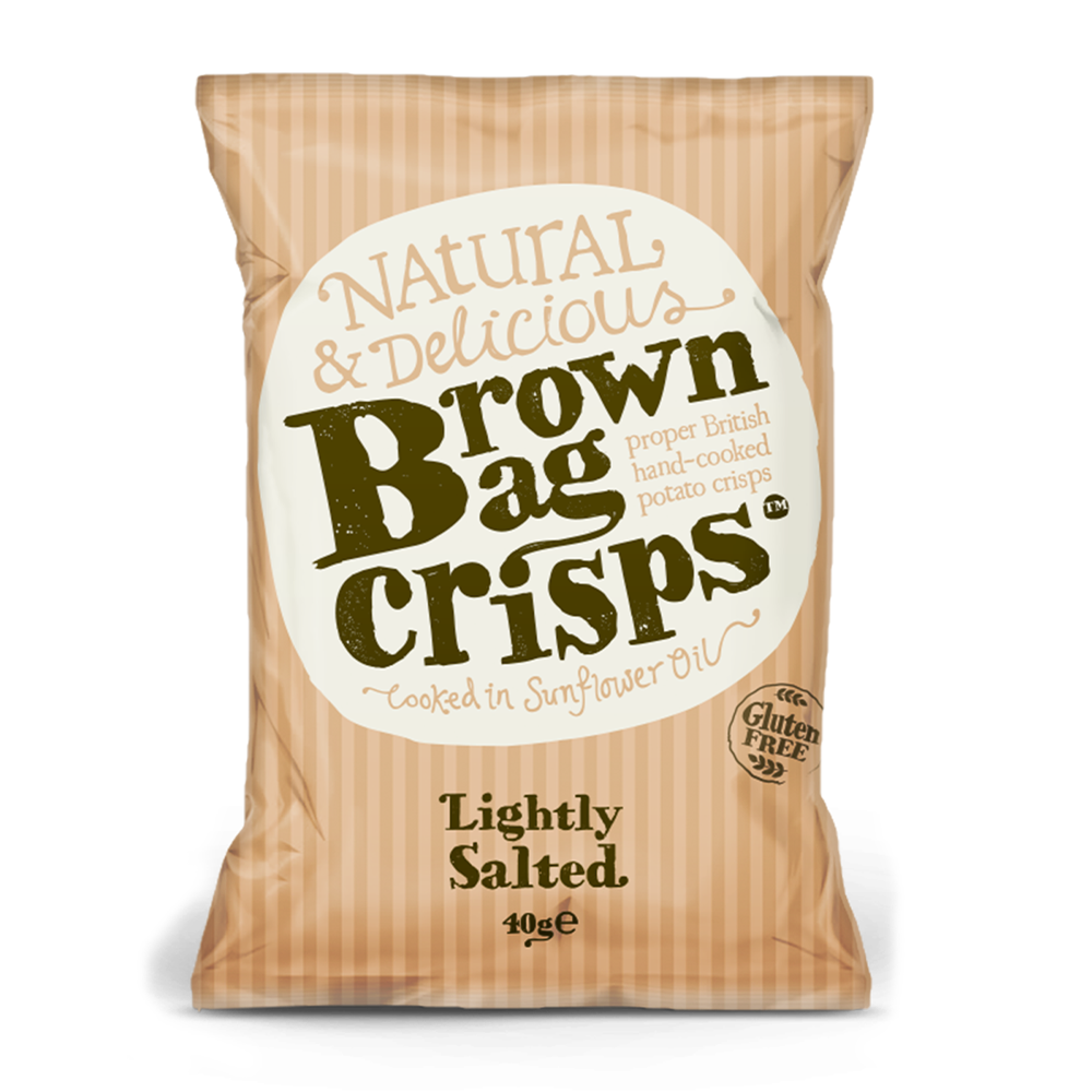 Brown-Bag-Crisps-Lightly-Salted 1 Brown Bag Crisps Lightly Salted 40g - Image 1