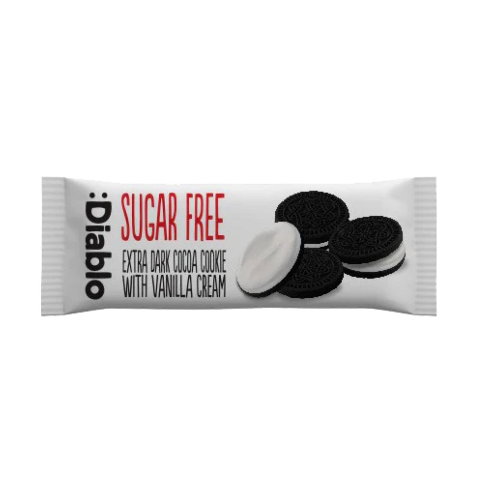 Diablo Sugar-Free Extra Dark Sandwich Cookies w/Vanilla Cream 44g