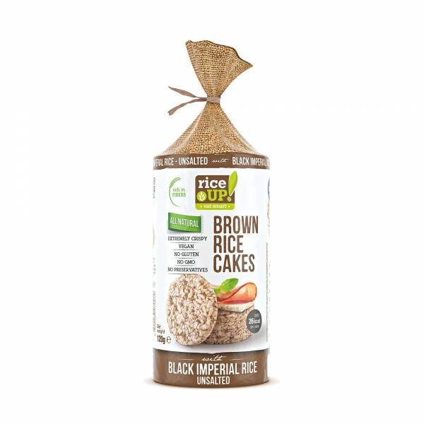 RiceUP_ Brown Rice Cakes Black Imperial Unsalted 120g-600x600 RiceUp! Brown Rice Cakes Black Imperial Rice 120g - Image 1