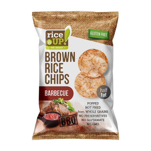 RiceUP_ Brown Rice Chips Barbecue 25g-600x600 RiceUP! Brown Rice Chips Barbecue 25g - Image 1