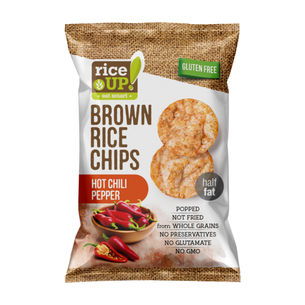 RiceUP_ Brown Rice Chips Hot Chili Pepper 25g-600x600 RiceUP! Brown Rice Chips Hot Chili Pepper 25g - Image 1