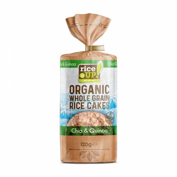 RiceUP_ Organic Whole Grain Rice Cakes Chia _ Quinoa 120g-600x600 RiceUp! Organic Brown Rice Cakes With Chia & Quinoa 120g - Image 1