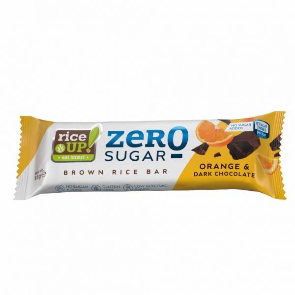 RiceUP_ Zero Sugar Brown Rice Bar Orange Dark Chocolate-600x600 RiceUP! Zero Sugar Brown Rice Bar Orange and Dark Chocolate 18g - Image 1