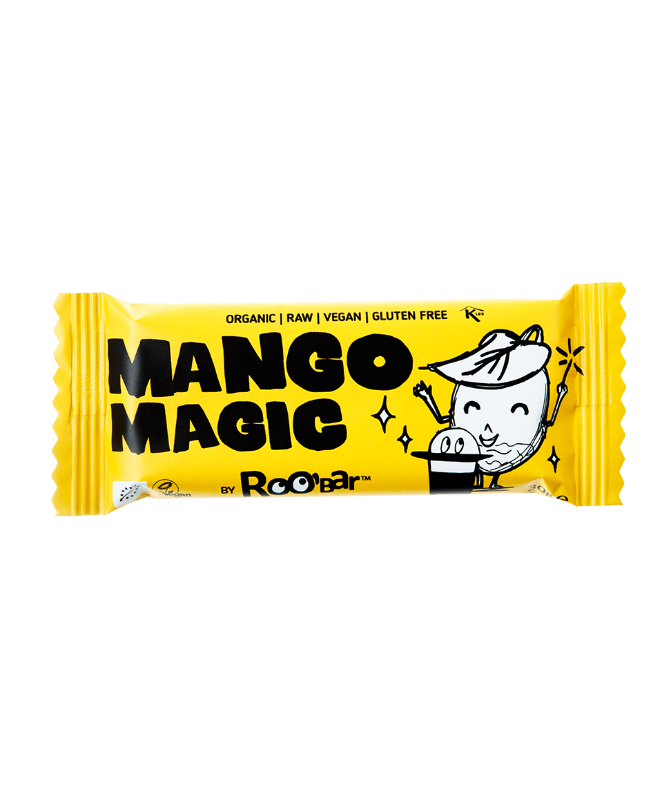 Roobar20Raw20bar20Mango20Magic2030g.png Roobar Organic Mango Magic Bar 30g - Image 1