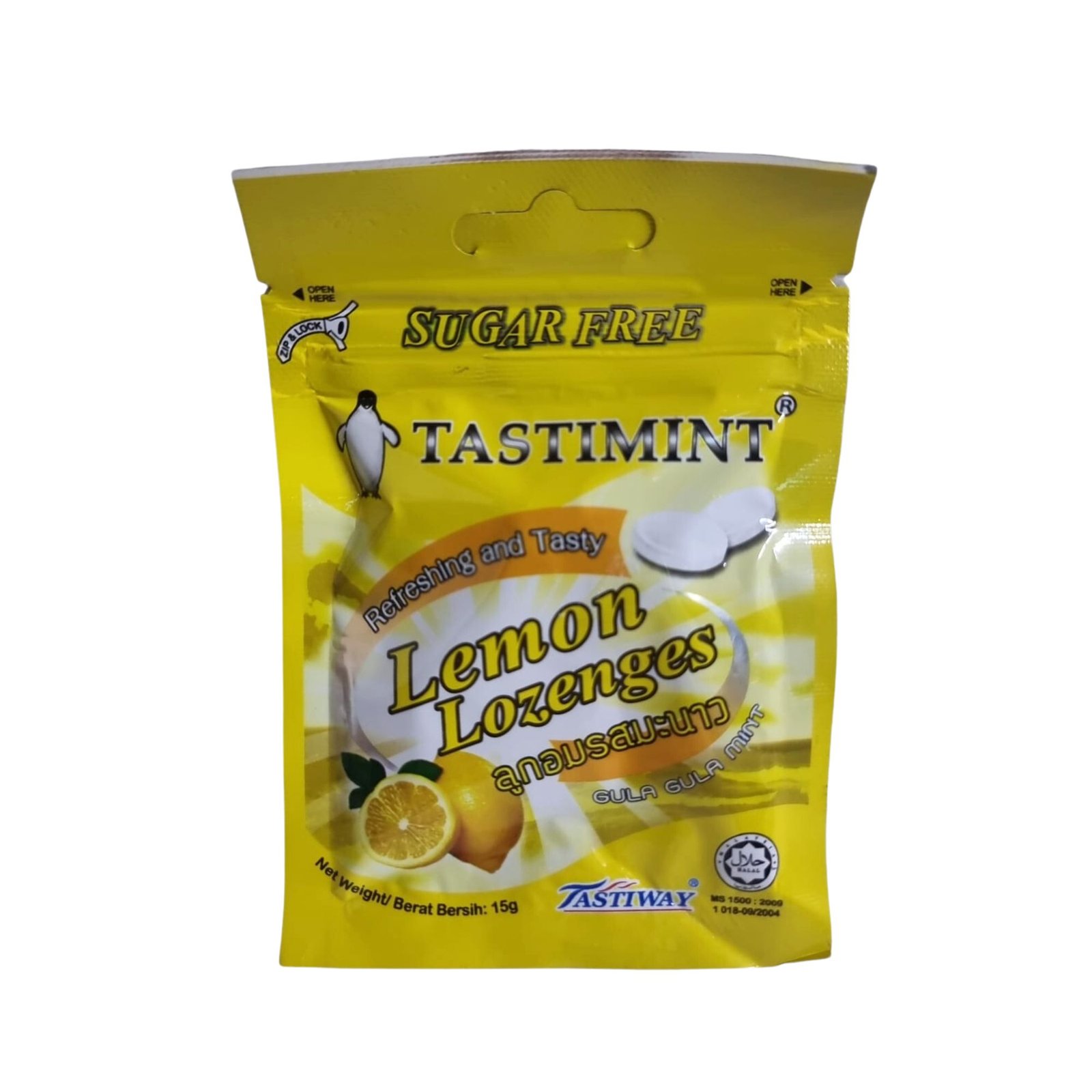TastiMint Sugar Free Lemon Lozenges 15g