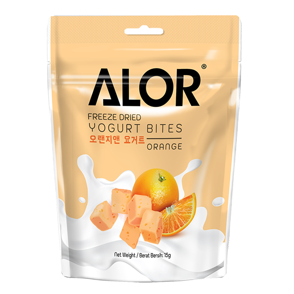 Tastiway_Alor_Freeze20Dried_20Yogurt20Bites_Orange_ Alor Freeze Dried Yogurt Bites Orange 15g - Image 1