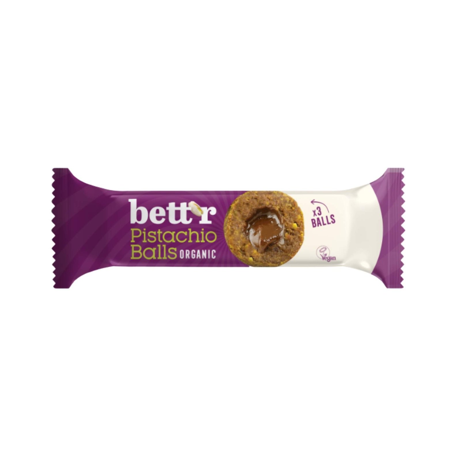 Bett'r Organic Fruit balls with Pistachio Filling 45g Bett'r Organic Fruit balls with Pistachio Filling 45g - Image 1