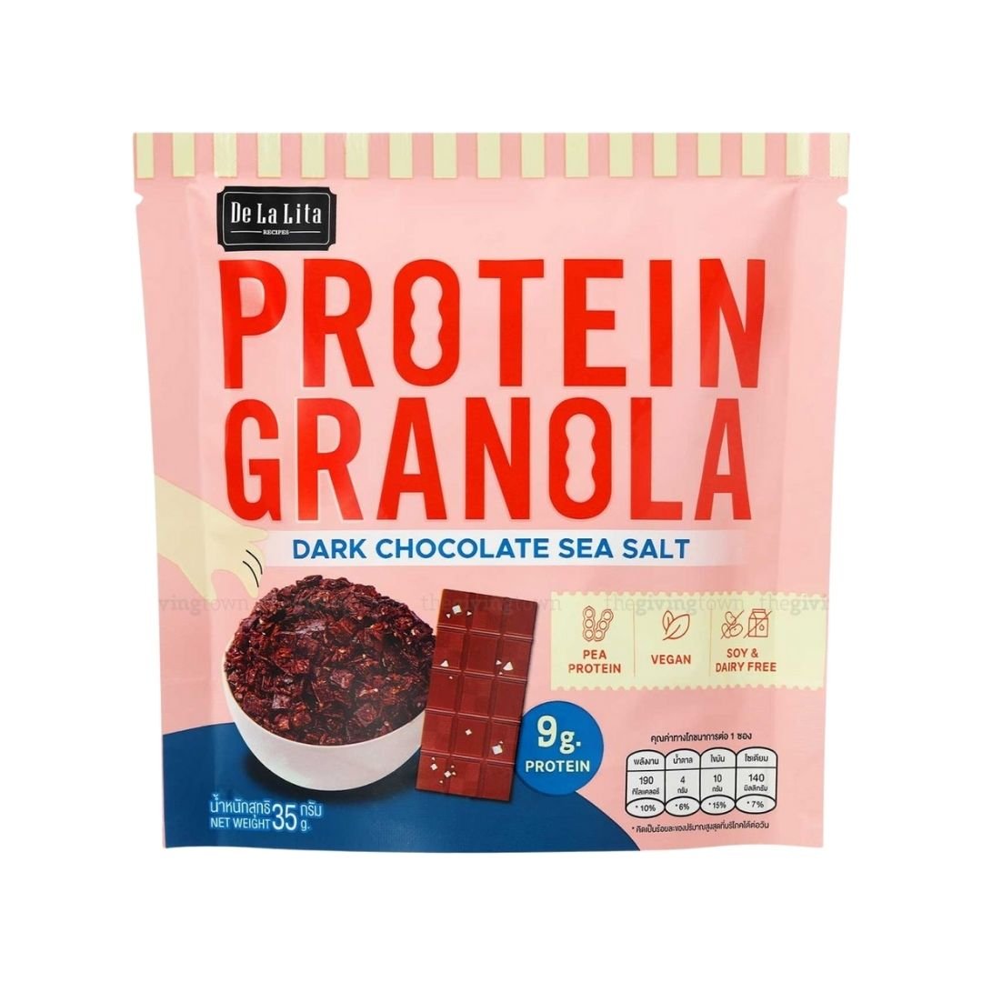 De La Lita Protein Granola Dark Chocolate Sea Salt 35g De La Lita Protein Granola Dark Chocolate Sea Salt 35g - Image 1