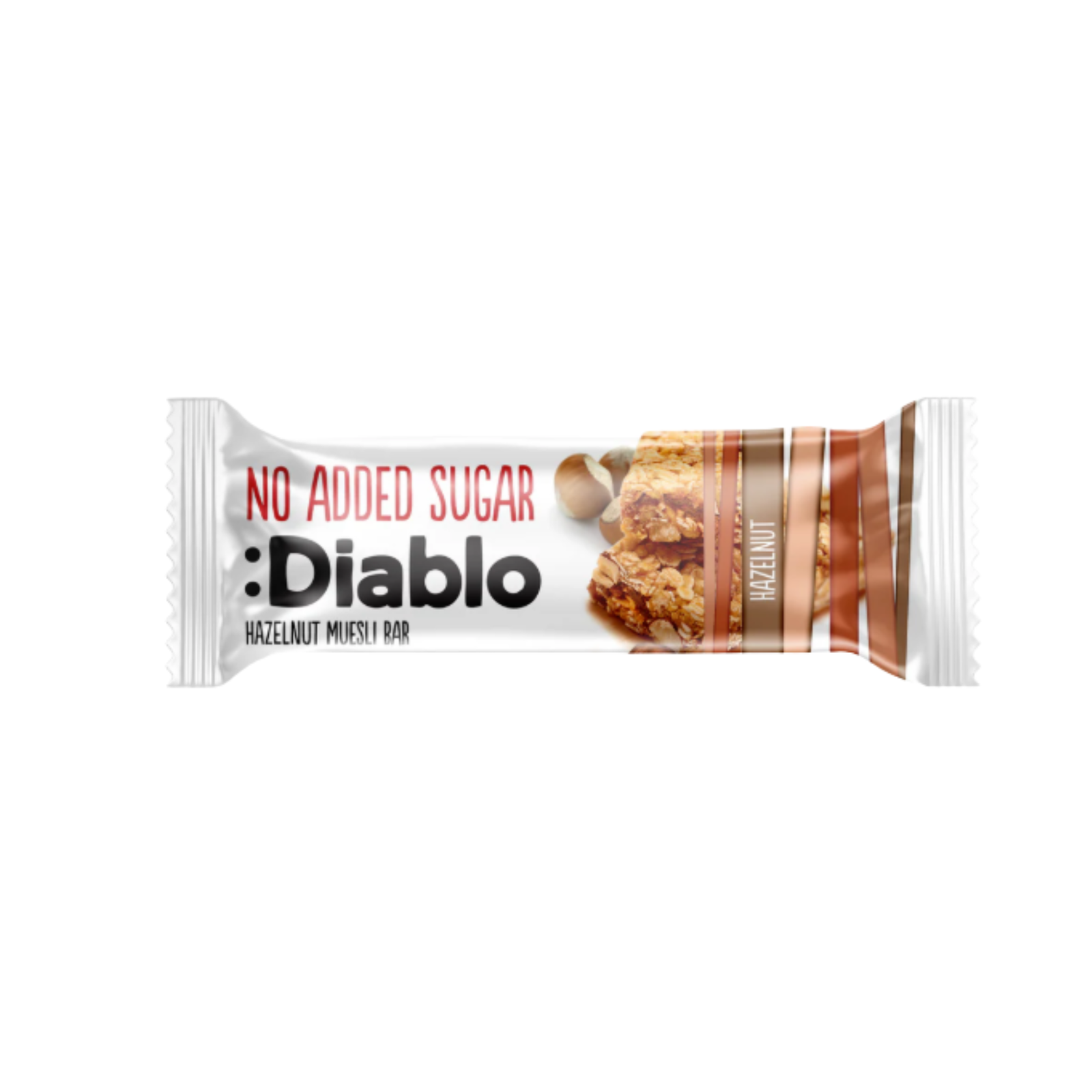 Diablo NAS Muesli Bar Hazelnut 30g Diablo No Added Sugar Hazelnut Muesli Bar 30g - Image 1