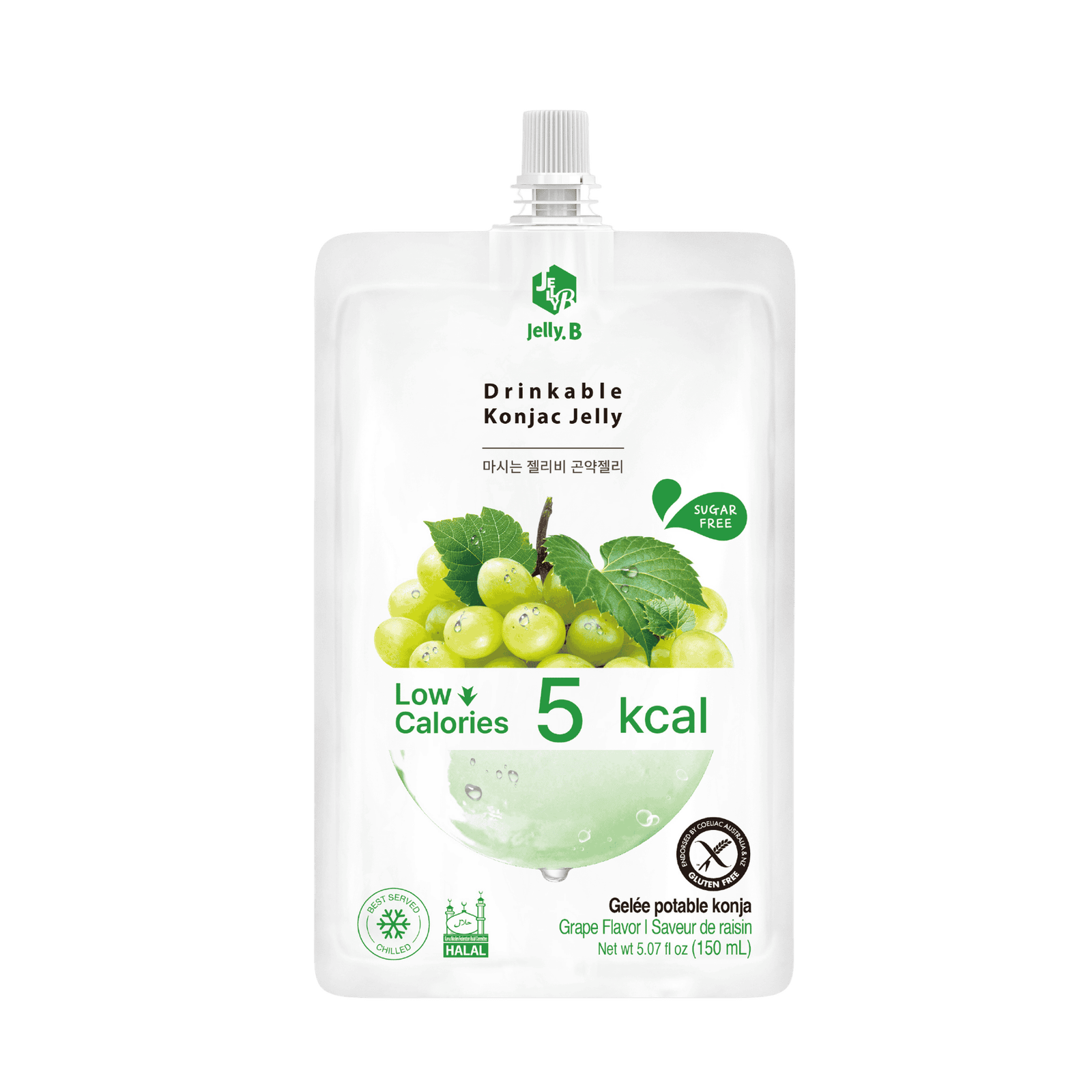 Jelly B Konjac Jelly Green Grape Jelly B Drinkable Konjac Jelly Green Grape 150ml - Image 1
