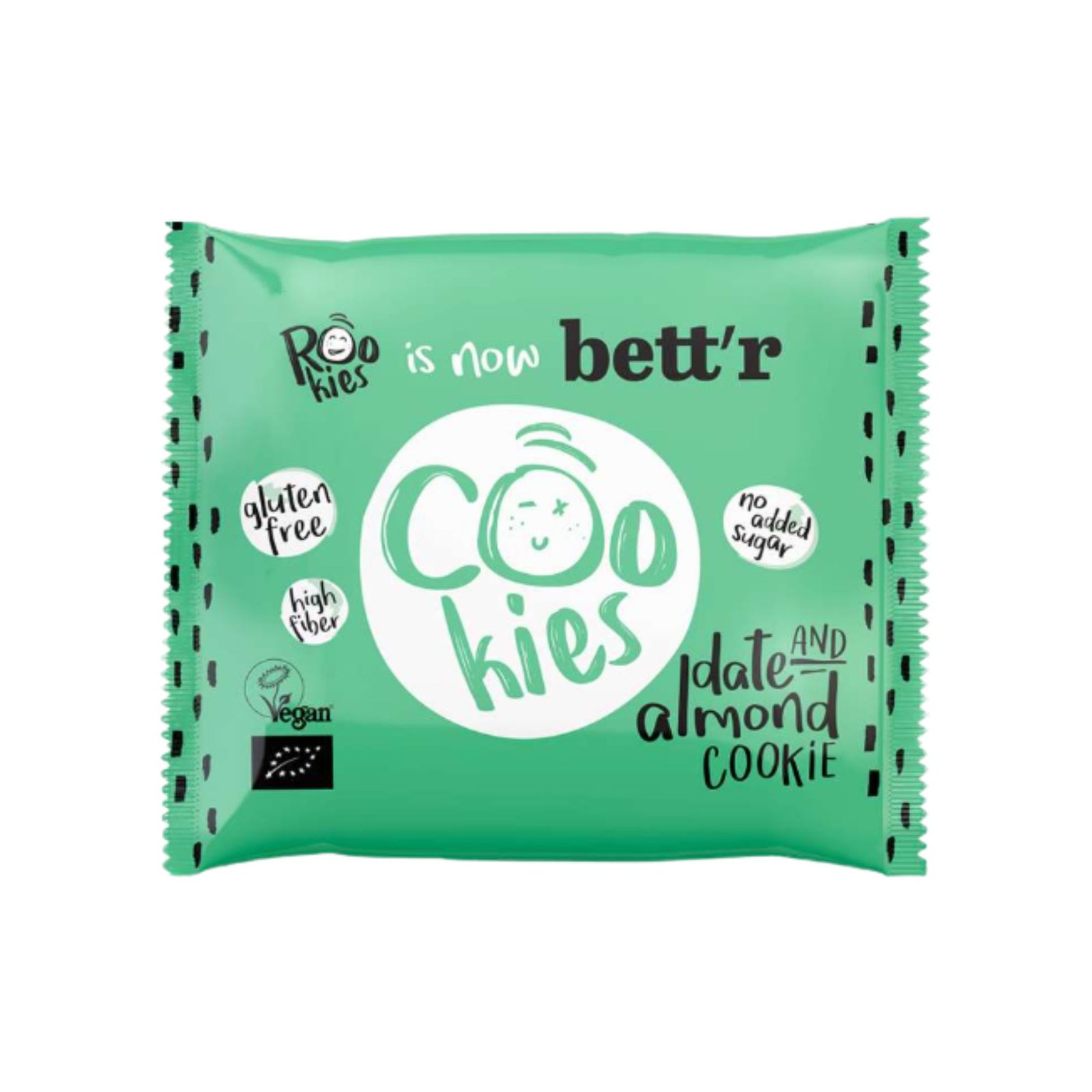 Rookies Organic Cookie Dates & Almond 40g Bett'r Rookies Organic Cookie Date & Almond 40g - Image 1